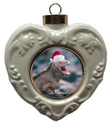 Iguana Heart Christmas Ornament
