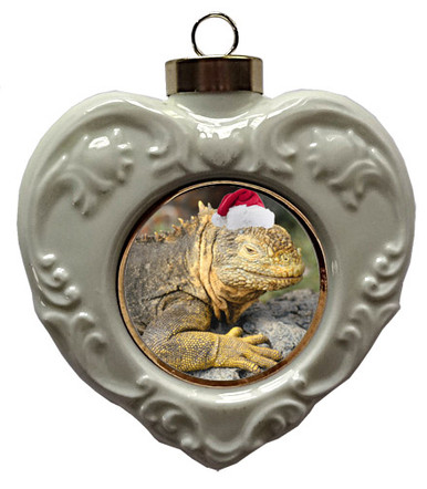 Iguana Heart Christmas Ornament