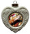 Copperhead Snake Heart Christmas Ornament