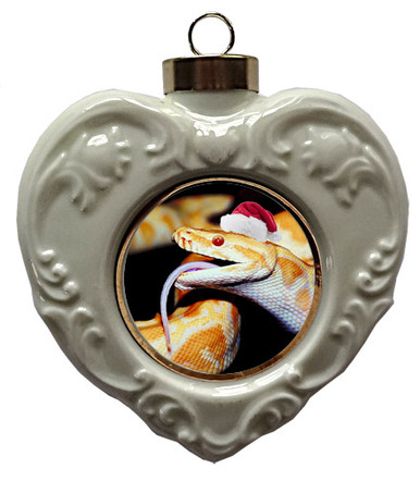 Python Snake Heart Christmas Ornament