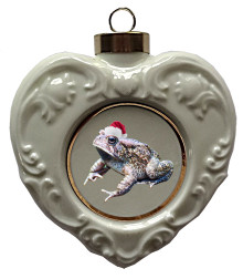 Toad Heart Christmas Ornament