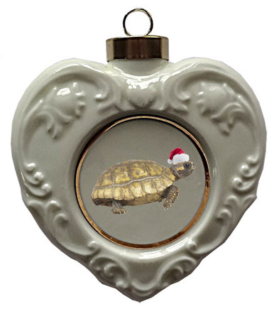 Turtle Heart Christmas Ornament