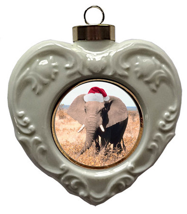 Elephant Heart Christmas Ornament