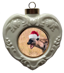 Hyena Heart Christmas Ornament