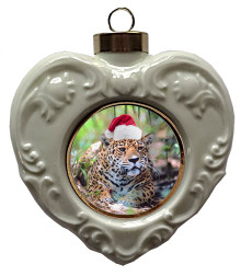 Jaguar Heart Christmas Ornament