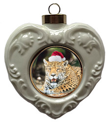 Jaguar Heart Christmas Ornament