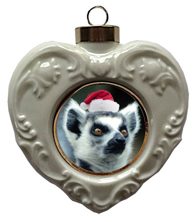 Monkey Heart Christmas Ornament