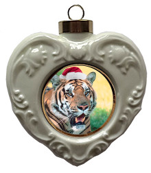 Tiger Heart Christmas Ornament