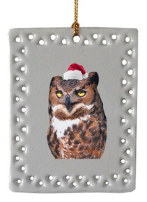 Great Horned Owl  Christmas Ornament