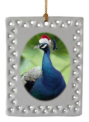 Peacock  Christmas Ornament
