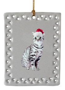 American Shorthair Cat  Christmas Ornament