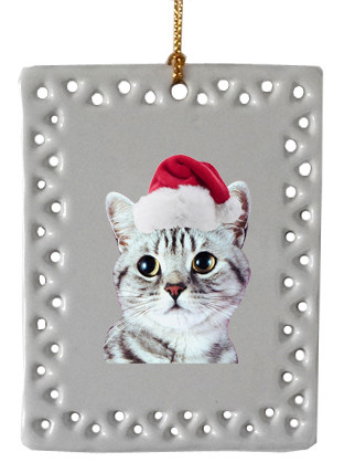 American Shorthair Cat  Christmas Ornament