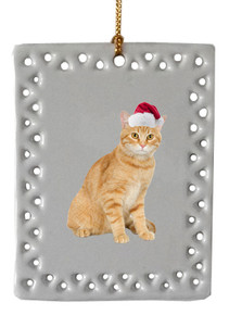 Tabby Cat  Christmas Ornament