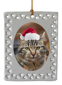 Tabby Cat  Christmas Ornament