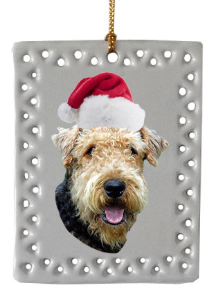 Airedale  Christmas Ornament