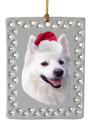American Eskimo Dog  Christmas Ornament