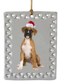 Boxer  Christmas Ornament