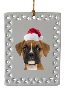 Boxer  Christmas Ornament