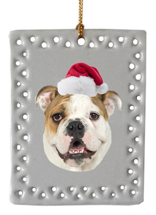 Bulldog  Christmas Ornament
