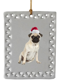 Pug  Christmas Ornament