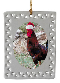 Rooster  Christmas Ornament