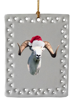 Big Horned Sheep  Christmas Ornament