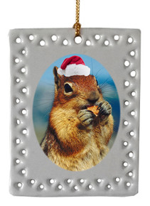 Chipmunk  Christmas Ornament