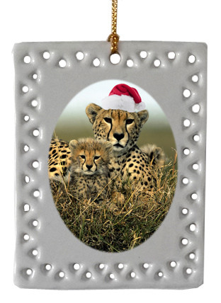 Cheetah  Christmas Ornament