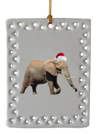 Elephant  Christmas Ornament