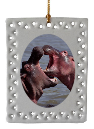 Hippo  Christmas Ornament