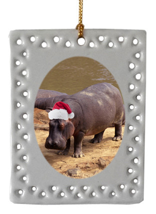 Hippo  Christmas Ornament