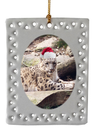 Snow Leopard  Christmas Ornament