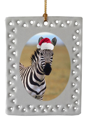 Zebra  Christmas Ornament