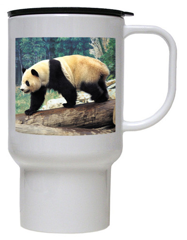Panda Bear Polymer Plastic Travel Mug