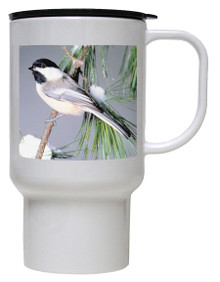 Chickadee Polymer Plastic Travel Mug