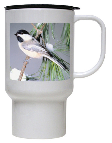 Chickadee Polymer Plastic Travel Mug