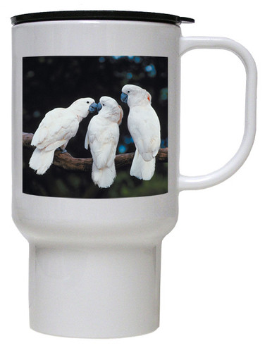 Cockatoo Polymer Plastic Travel Mug