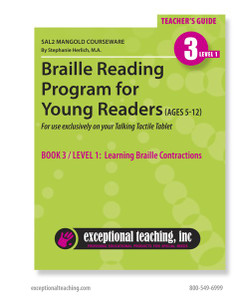 SAL2 Mangold Braille Reading Program for Young Readers Book 3 (EBAE)
