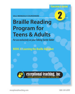SAL2 Mangold Braille Reading Program for Teens & Adults (EBAE) BOOK 2 ONLY!