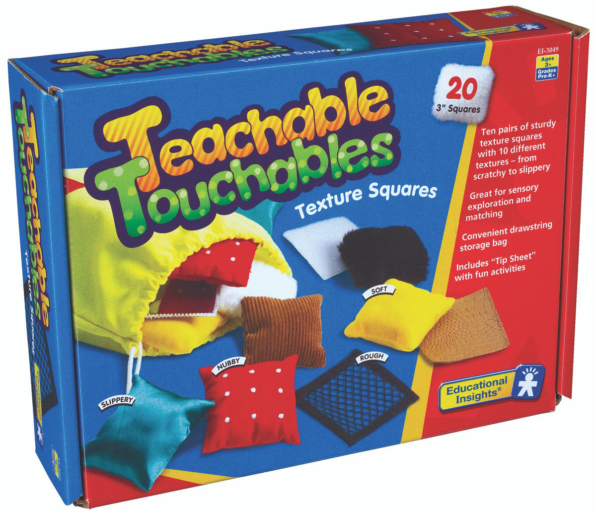 Teachable Touchables™ Texture Squares Builds tactile awareness and vocabulary 