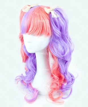 Two Tone Violet/Pink Long Wavy 65cm