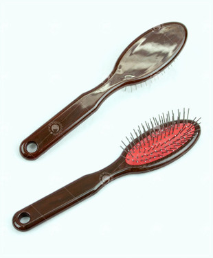 Anti-Static Stainless Steel Wig Brush - Dark Brown