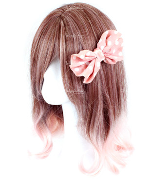 Brown Medium Curly with Pinky Tail 40cm