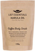 LIEF ESSENTIALS Coffee Body Scrub with Pure Organic African Marula Oil Suitable For All Skin Types Cruelty-free Resealable Satchet 150g