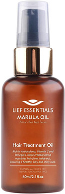 LIEF ESSENTIALS Hair Treatment Oil with Pure Organic African Marula Oil Suitable For All Hair Types Cruelty-free Pump Dispenser 60ml