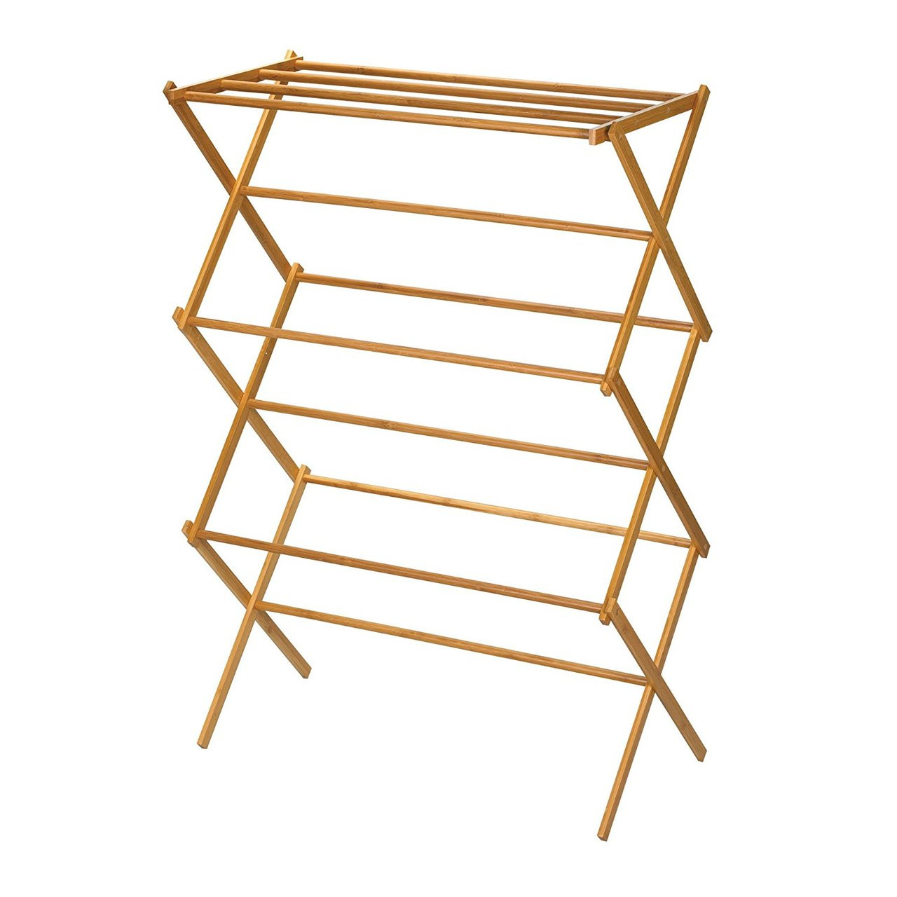 Bamboo Clothes Dry Rack Towel Hanger Air Drying Horse Laundry Aussie Stock  - UltraSaver