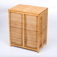 Bamboo Laundry Hamper with Lid and Removable Liners 