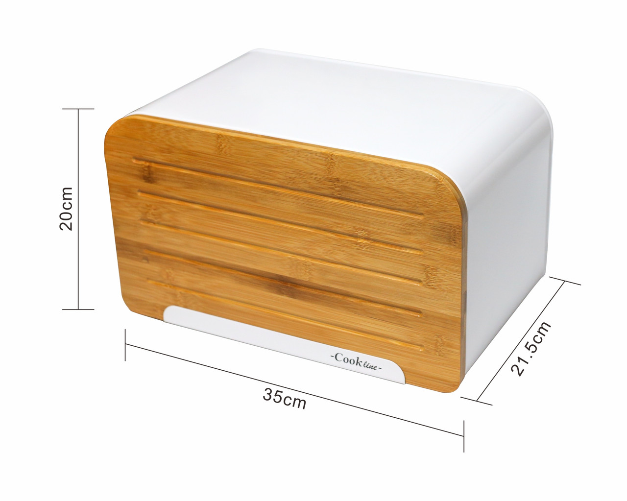 Bread Bin with Cutting Board Lid Steel Bread Box with Bamboo Lid, Loaf  Container-Black