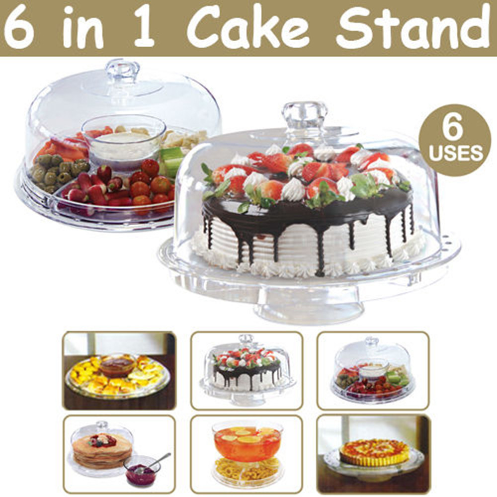 6 In 1 Multi-Function Wedding Cup Cake Stand Party Cupcake Acrylic Display  - UltraSaver