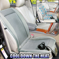 Car AUTO Truck Seat Cover Cushion Adjustable Fan Cooler Fan Air Conditioned 12V DC (Grey)